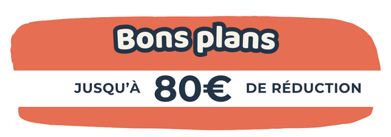 Bandeau Bons plans jusqu'à 80€ de réduction colonies de vacances et stages sportifs ados et enfants Supernova